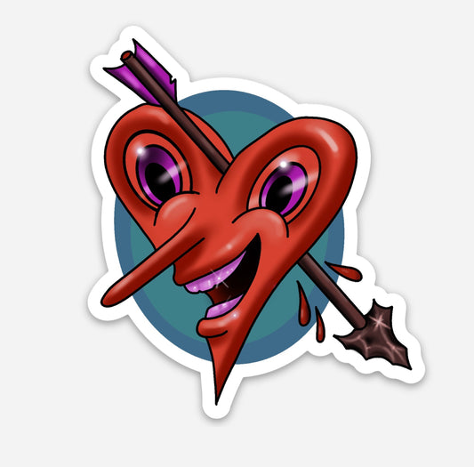 Happy Heart Valentine Sticker