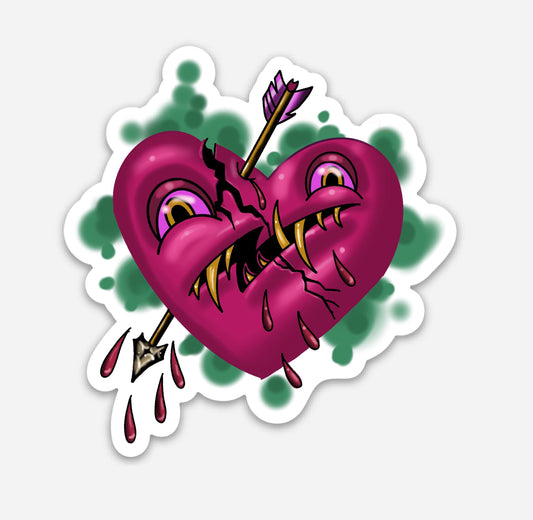 Monster Heart Valentine Sticker